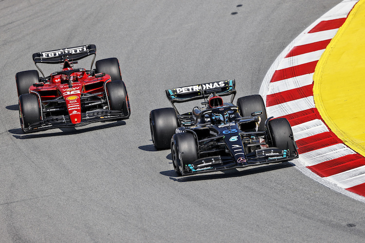 George Russell vor Charles Leclerc