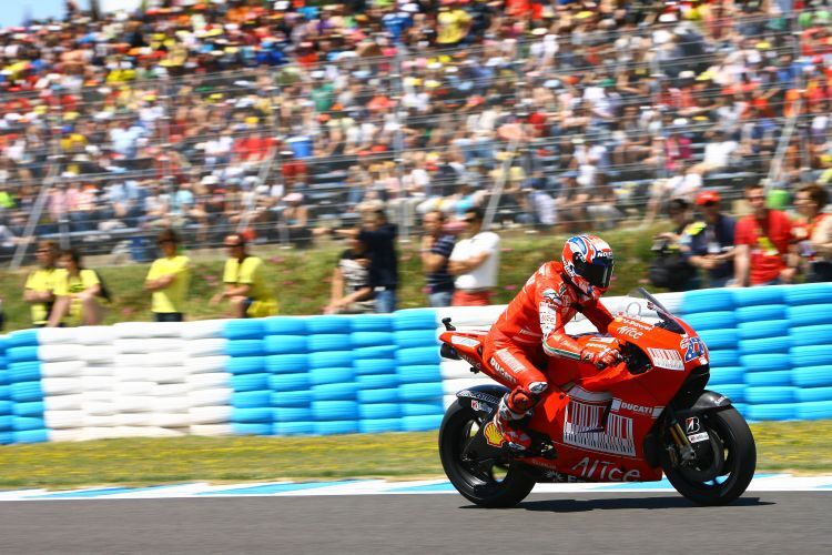 Stoner im Jerez-Qualifying: «Fantastische Fans».