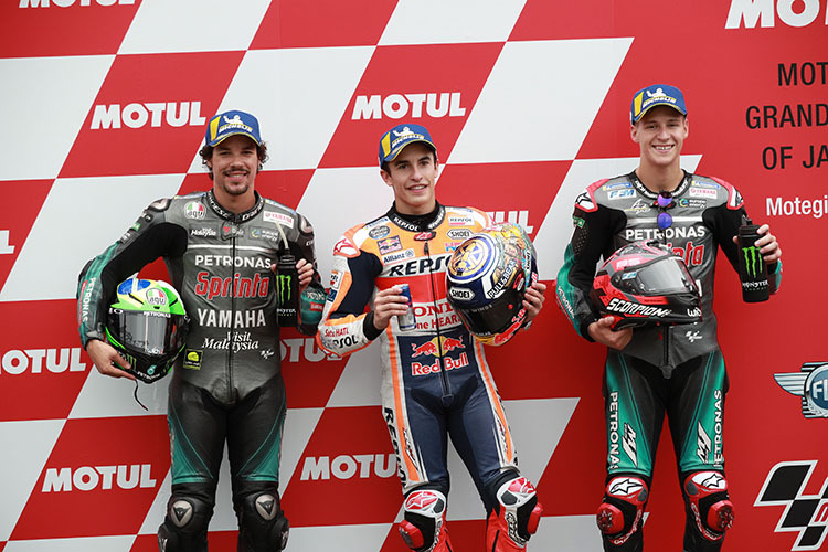 Die Top-3-im Quali in Japan: Morbidelli, Márquez und Quartararo