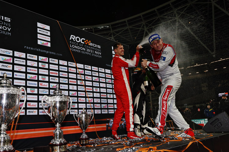 Zum ersten Mal konnte sich Sebastian Vettel in der Einzelwertung des Race of Champions durchsetzen