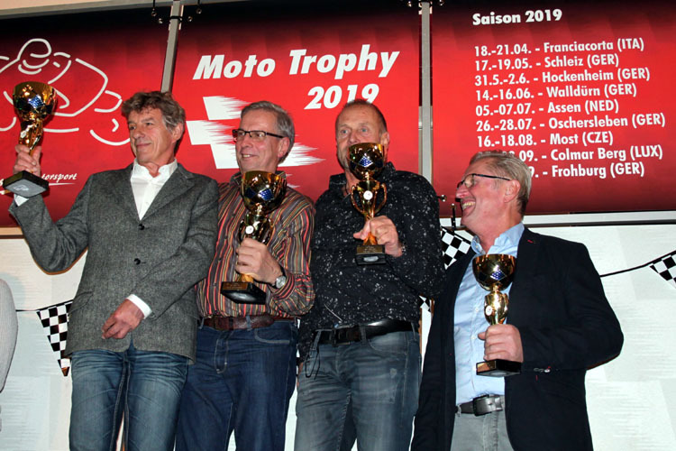 Zweitakt-Grand-Prix:  Thomas Wittig, Gerd Schumacher, Herbert Hauf und Stefan Tennstädt (v.l.)