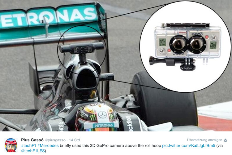 Pius Gassó hat aufgepasst: Lewis Hamilton unterwegs mit einer 3D-Kamera