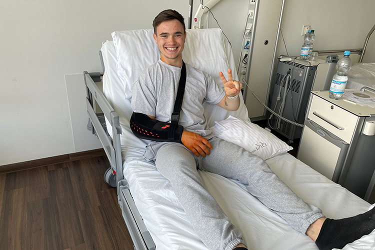 Gruß aus dem Krankenhaus: Dirk Geiger