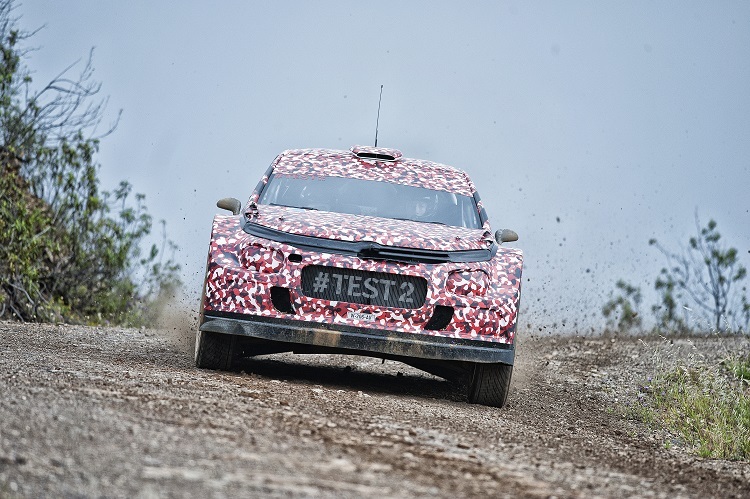 Der Citroën C3 WRC beim Test in Portugal