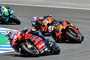 Starkes Debüt: Brad Binder (33) in der Anfangsphase hinter Dovizioso und Pol Espargaró, dahinter Morbidelli