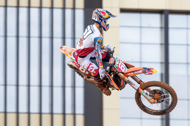 WM-Leader Jorge Prado gewann den ersten MX2-Lauf in Palembang (Indonesien)