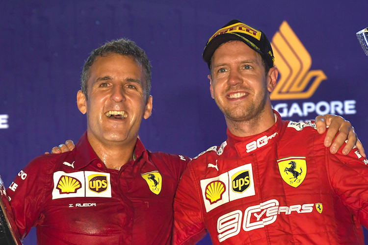 Iñaki Rueda und Sebastian Vettel