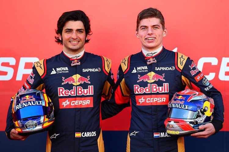 Die Toro-Rosso-Jünglinge Carlos Sainz und Max Verstappen