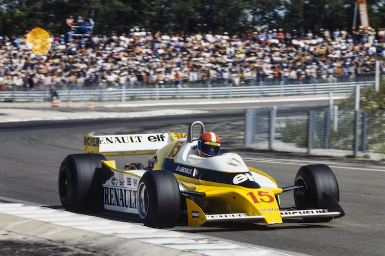 Dijon 1979: Jean-Pierre Jabouille gewinnt für Renault erstmals in der F1 mit einem Turbo-Motor