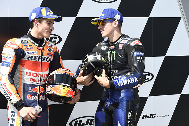 Marc Marquez (li.) und Maverick Vinales