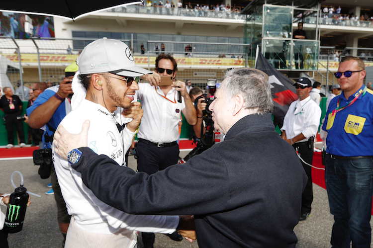 Lewis Hamilton mit Jean Todt