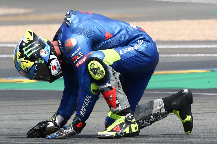 Joan Mir nach dem Crash in Le Mans am Sonntag