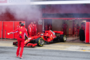Rauchzeichen: Sebastian Vettel im Ferrari bei den Wintertests