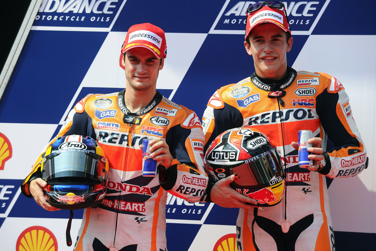 Sepang-GP 2014: Dani Pedrosa und Marc Márquez nach dem Quali friedlich vereint