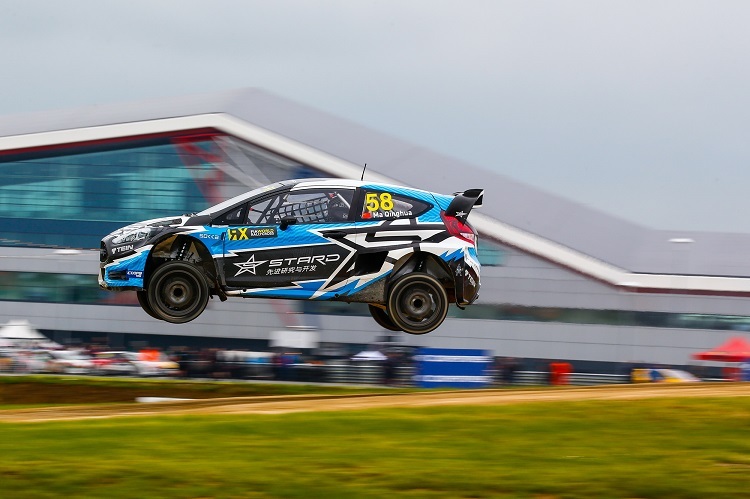 Der Chinese Ma Qing Hua bei seinem Rallycross-Debüt in Silverstone