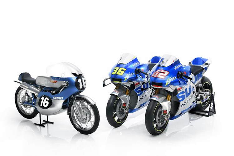 Das Original von 1962 und das neue Suzuki-MotoGP-Design für 2020