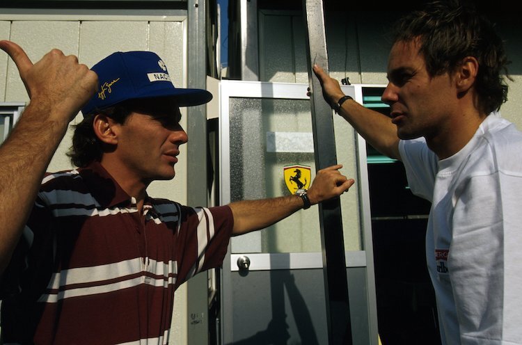 Ayrton Senna und Gerhard Berger