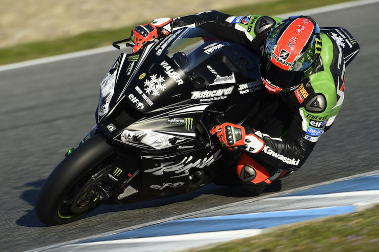 Bei den Wintertests war die Kawasaki von Tom Sykes noch in mattschwarz