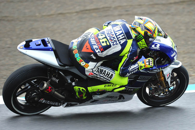 Valentino Rossi im Regen von Motegi