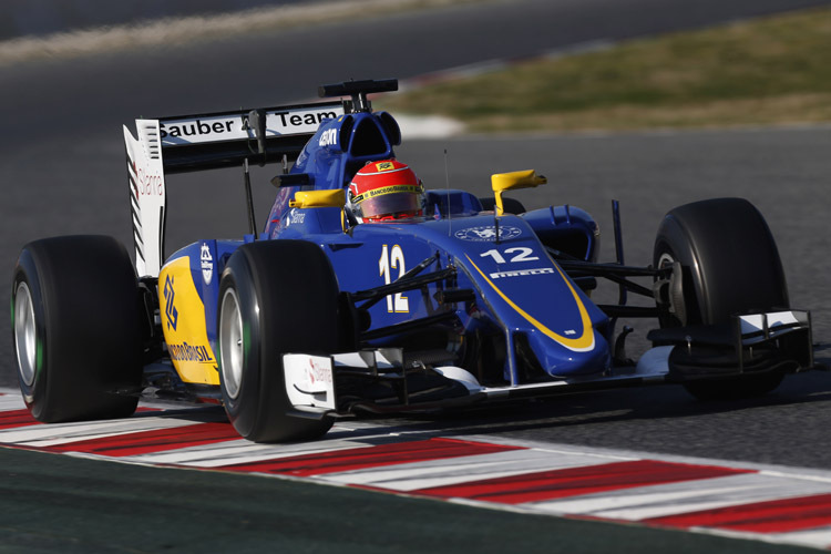 Felipe Nasr drehte am ersten Testmorgen in Spanien die schnellste Runde