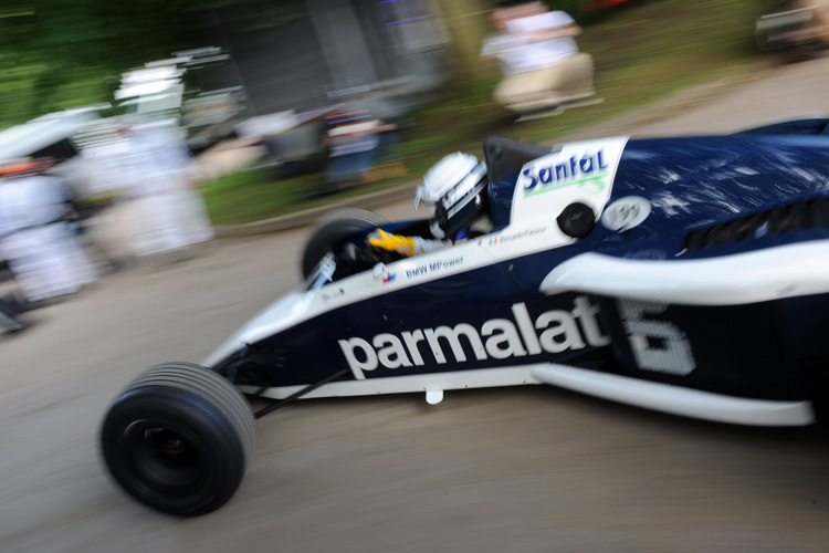 Riccardo Patrese rückte im Brabham BT52 in Goodwood aus