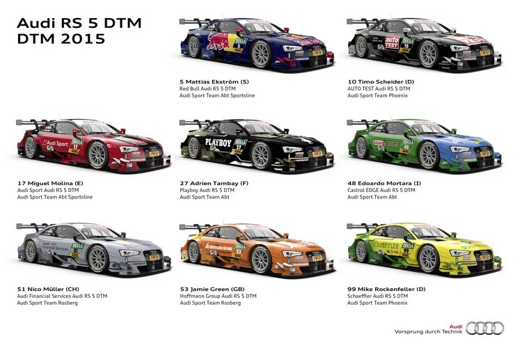 Alle acht Audi für 2015