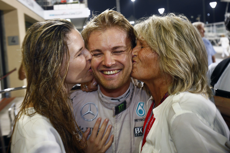 Nico Rosberg mit Frau und Mama