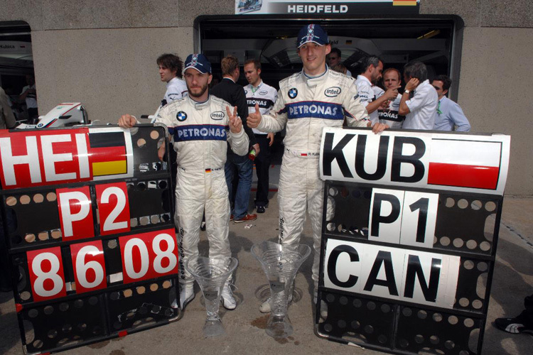 Doppelsieg in Montreal 2008 mit Robert Kubica (rechts) und Nick Heidfeld