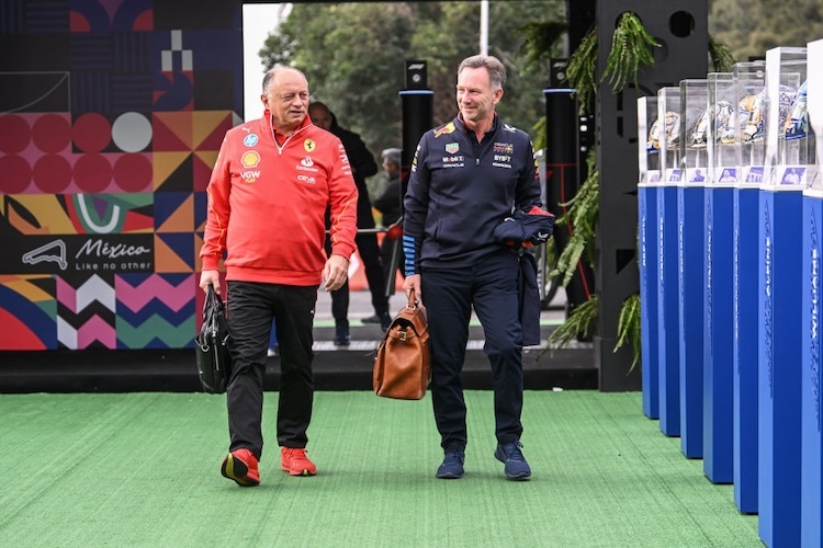 Fred Vasseur und Christian Horner vor einem Jahr in Mexiko