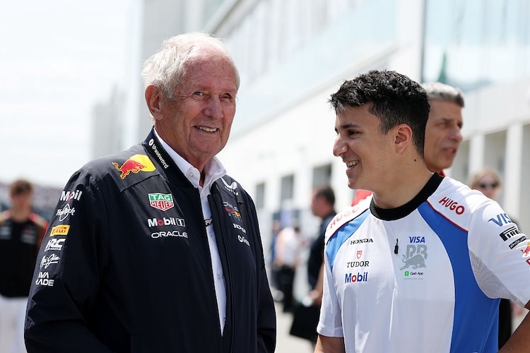 Dr. Helmut Marko mit Isack Hadjar