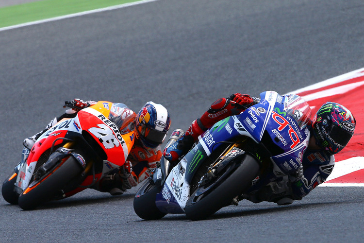 Barcelona-Training: Jorge Lorenzo vor Dani Pedrosa