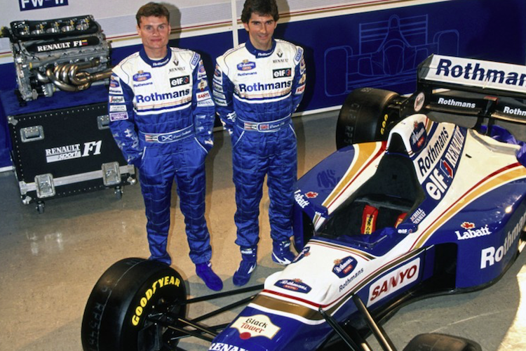 Die Briten David Coulthard und Damon Hill