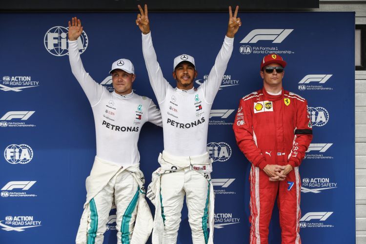 Valtteri Bottas, Lewis Hamilton & Kimi Räikkönen