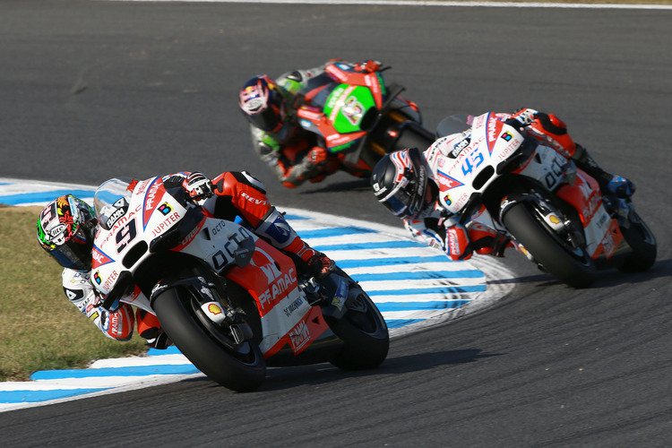 Im Rennen: Danilo Petrucci (9) vor Redding und Bradl