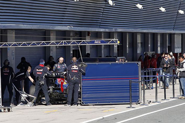 Schon beim Jerez-Test begann der Grosse Scheiss der Stellwände