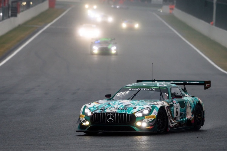 Wetterbesserung in Spa-Francorchamps: Die Rennwagen, wie der Mercedes-AMG GT3, können wieder Gas geben
