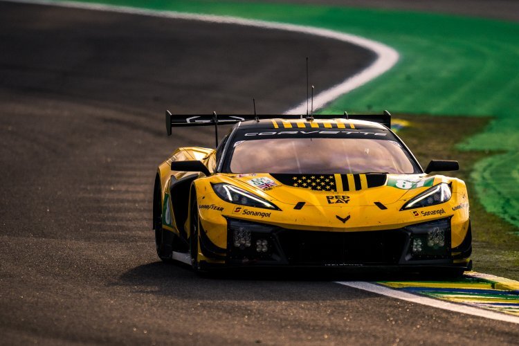 Markant in Gelb: Die Corvette Z06 LMGT3.R