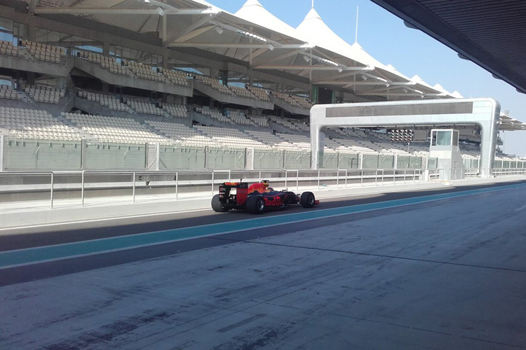 Red Bull Racing-Pilot Pierre Gasly durfte in Abu Dhabi 277 Runden auf den 2017er-Reifen drehen