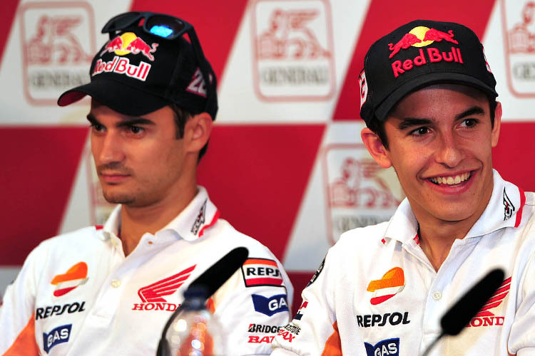 Pressekonferenz in Valencia: Pedrosa und Márquez würdigen sich keines Blickes