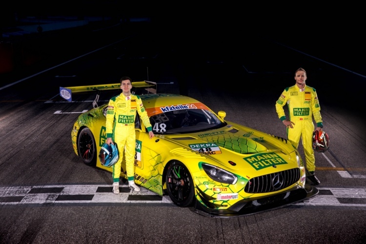 Fabian Vettel (li.) und Philip Ellis mit dem Mercedes-AMG GT3 