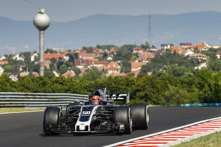 Santino Ferrucci 2017 im Haas-Renner auf dem Hungaroring