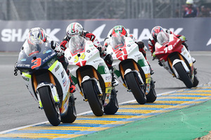 Randy Krummenacher (3) auf der MotoE-Ducati in Le Mans)