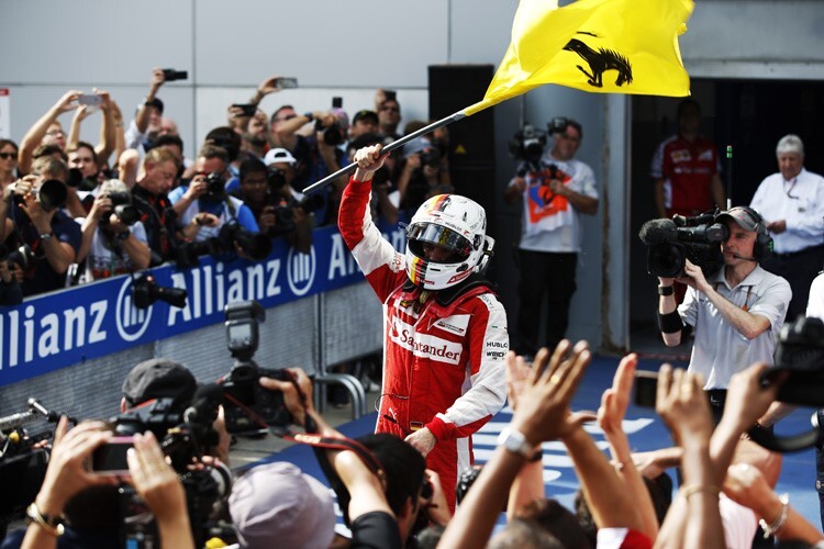 Sebastian Vettel nach seinem Sieg