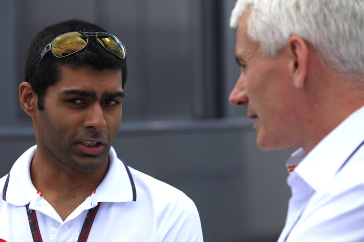 Karun Chandhok (mit Geoff Willis) bekommt eine Lotus-Chance