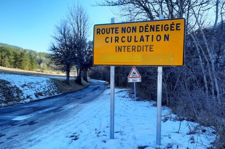 Der Col de Fontbelle ist im Wintger gesperrt