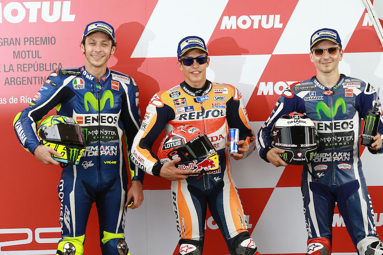 Die Schnellsten des Qualifyings-Rossi, Márquez, Lorenzo