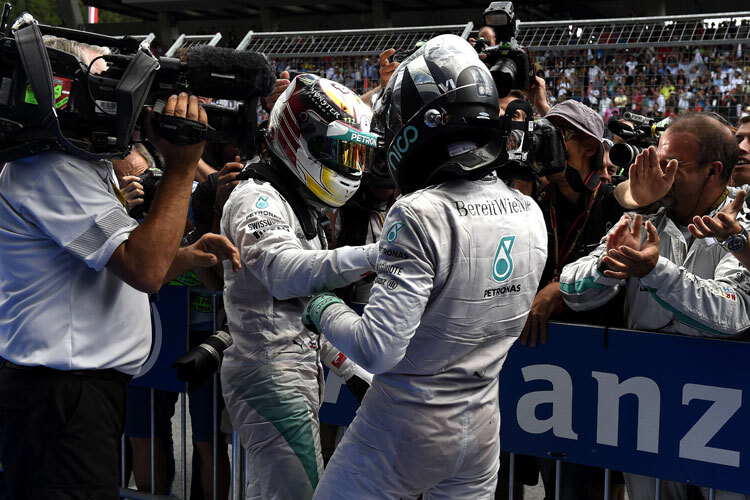 Noch verstehen sich Nico Rosberg und Lewis Hamilton
