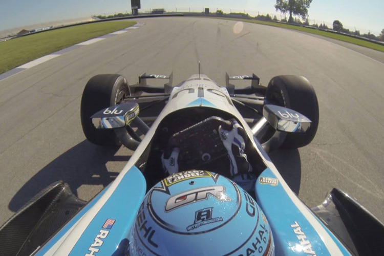 Das ungefähr sah Graham Rahal beim Test in Indianapolis