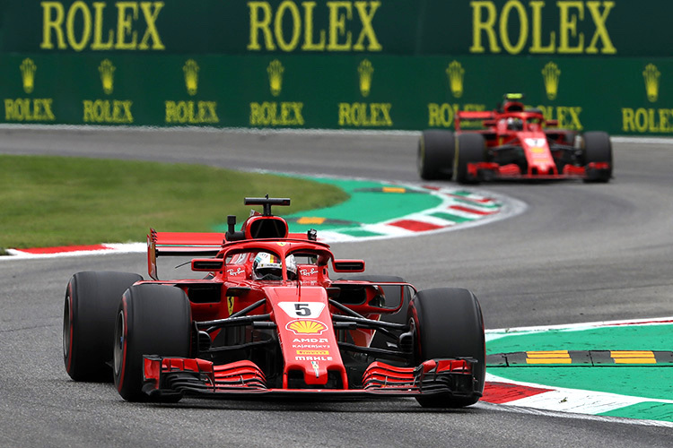 Vettel und Räikkönen: Vorne zu liegen, das war kein Vorteil