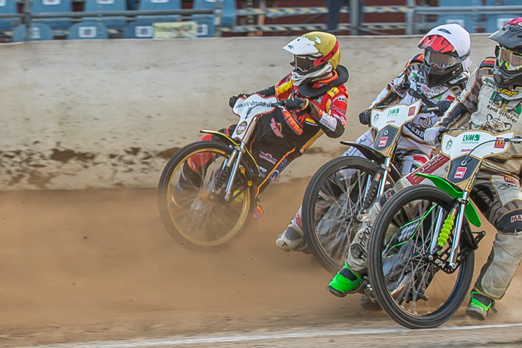 Marius Hillebrand (Mitte), hier im Paar Cup, möchte im Speedway weiter vorankommen